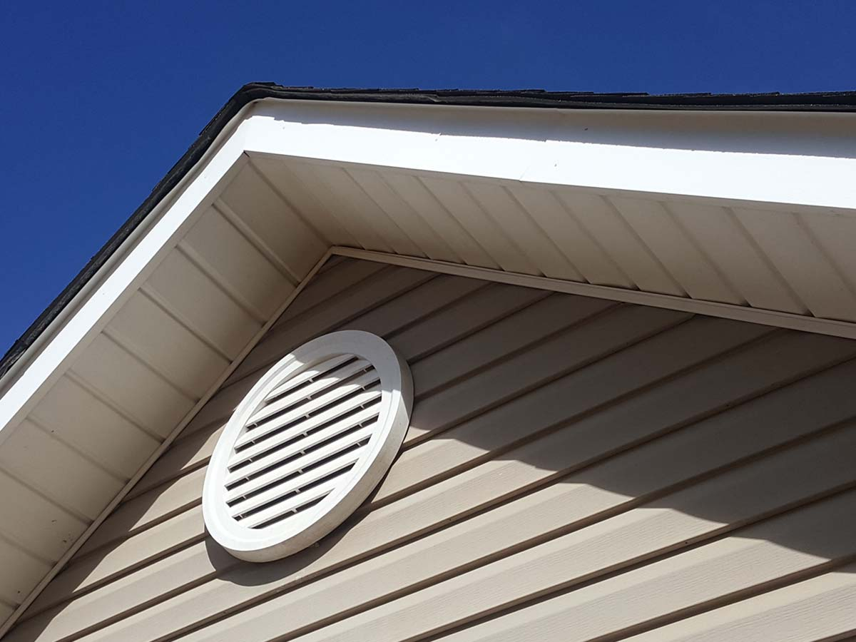 A closeup of a house