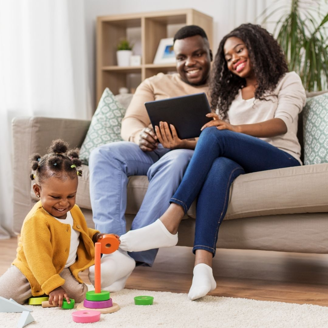 family enjoying the comfort of their home