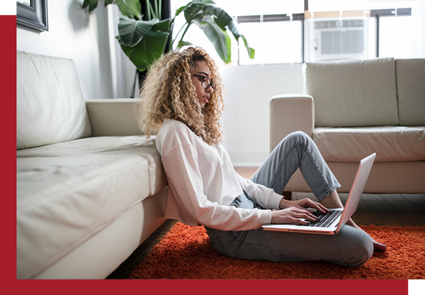 Woman relaxing at home