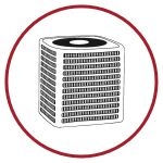 Commercial HVAC equipment lifespan icon.