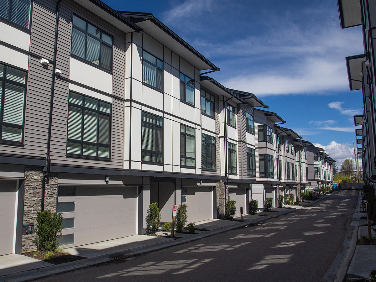 Row of townhomes