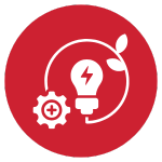Energy-efficient commercial heating system icon.