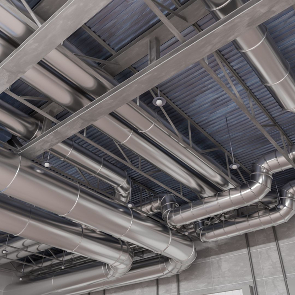 Interior view of HVAC system