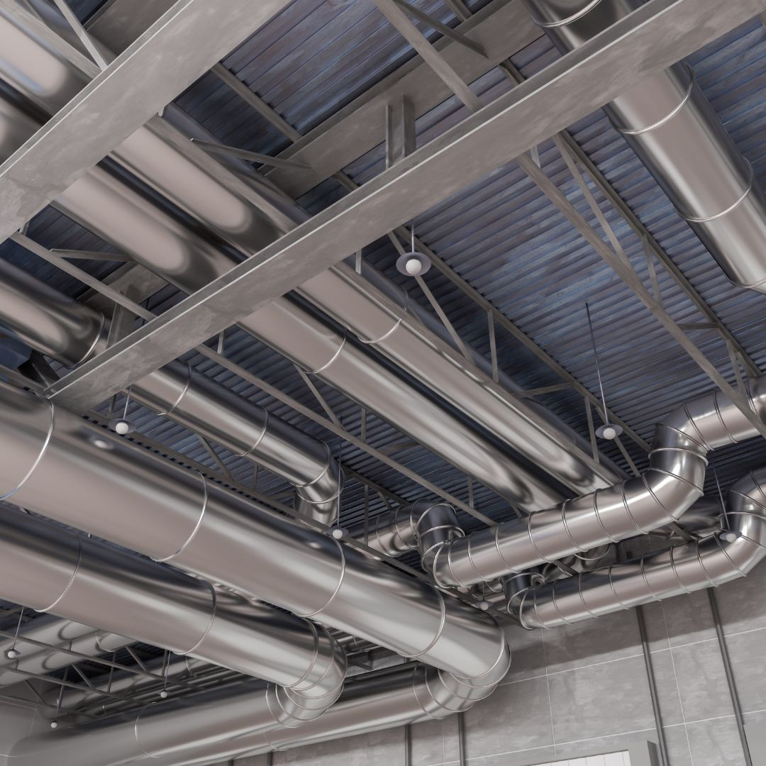 Interior view of HVAC system