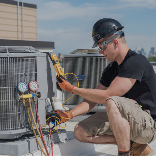Commercial HVAC preventative maintenance service.