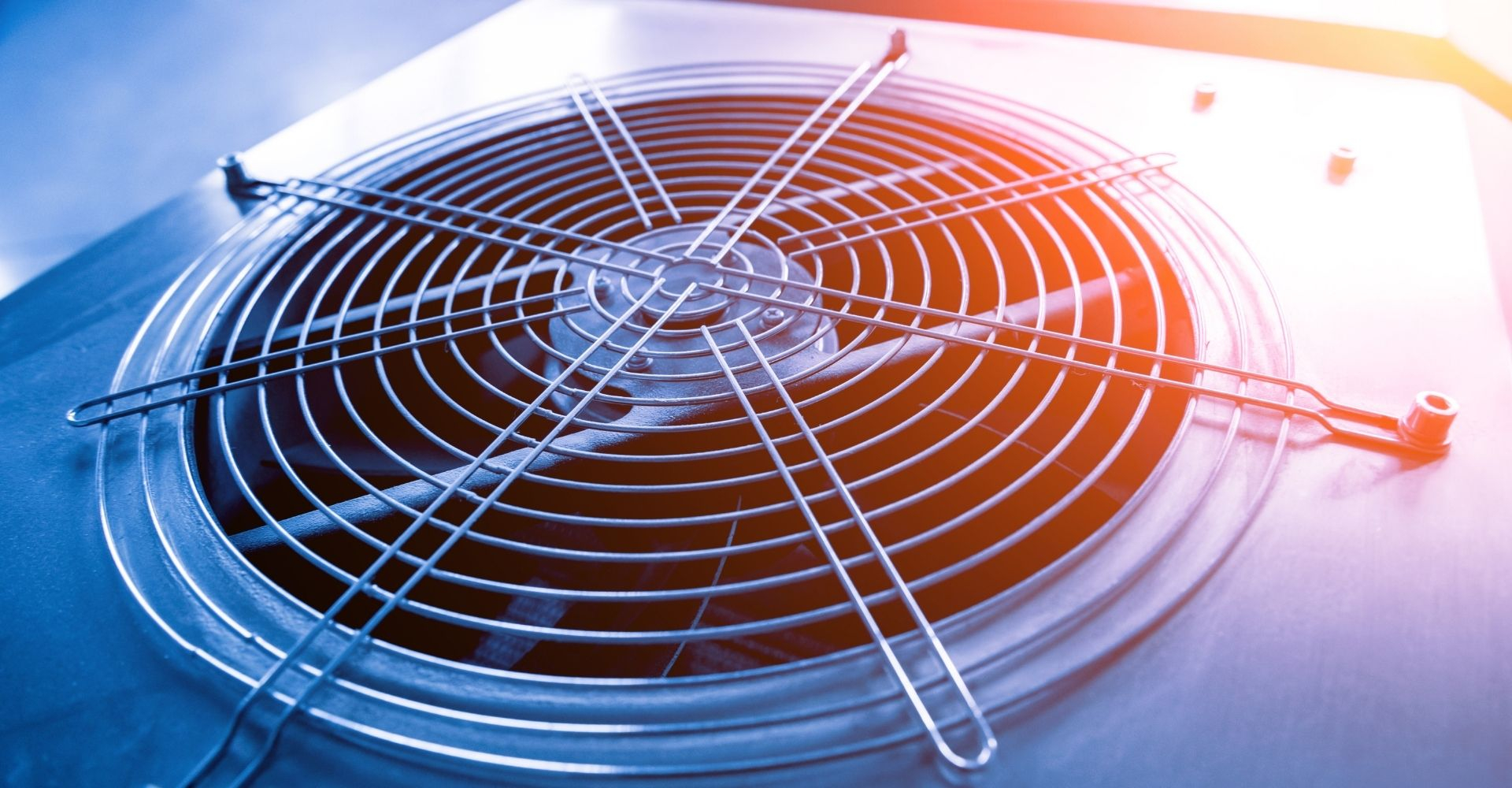 HVAC fan with sun glare