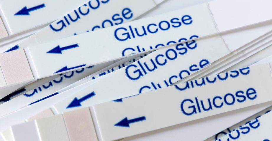 Glucose test strips. 