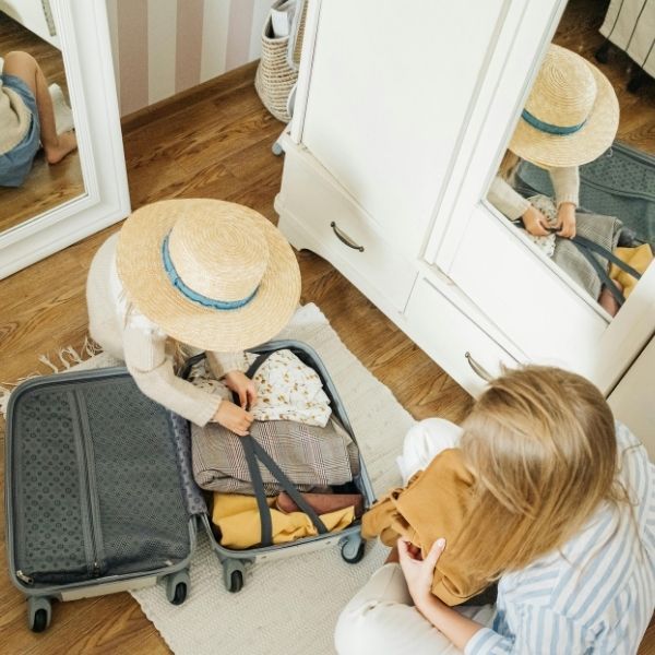 packing suitcases