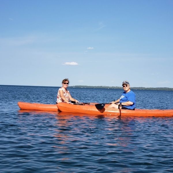 kayaking on water