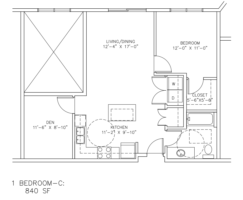 1 BEDROOM - C