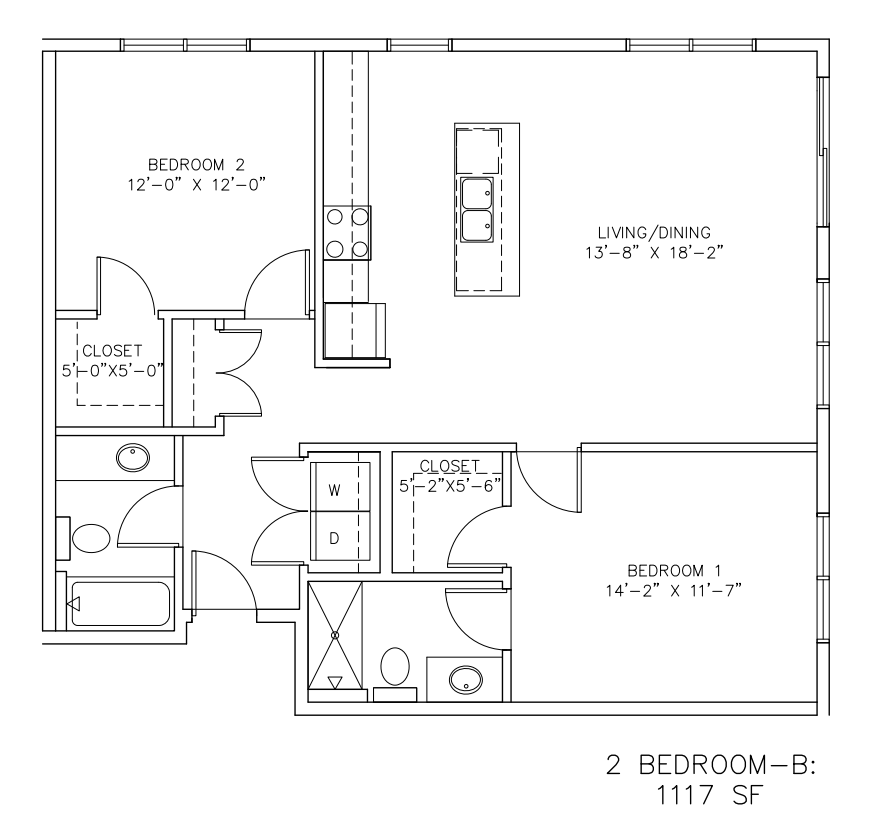 Price: $1,800 2 BEDROOM - B