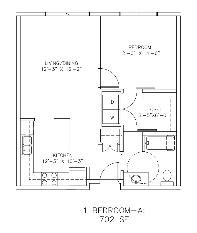 1 BEDROOM - A