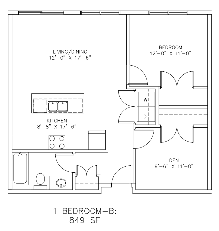 1 BEDROOM - B