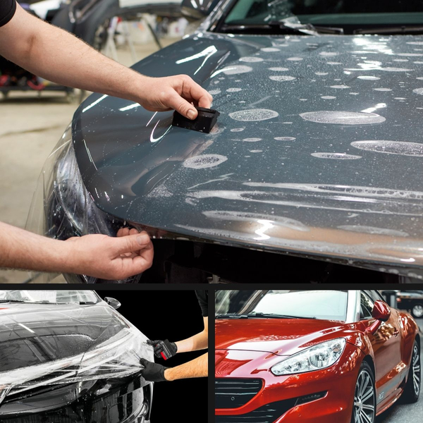 cars being wrapped in films