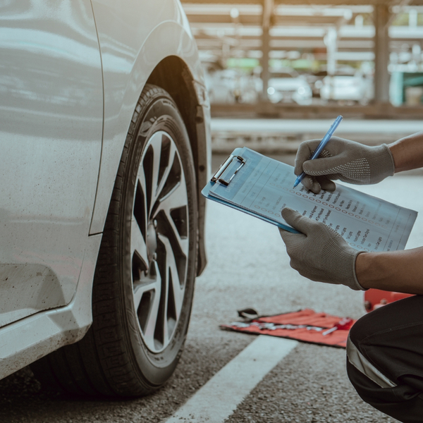 inspecting a car body
