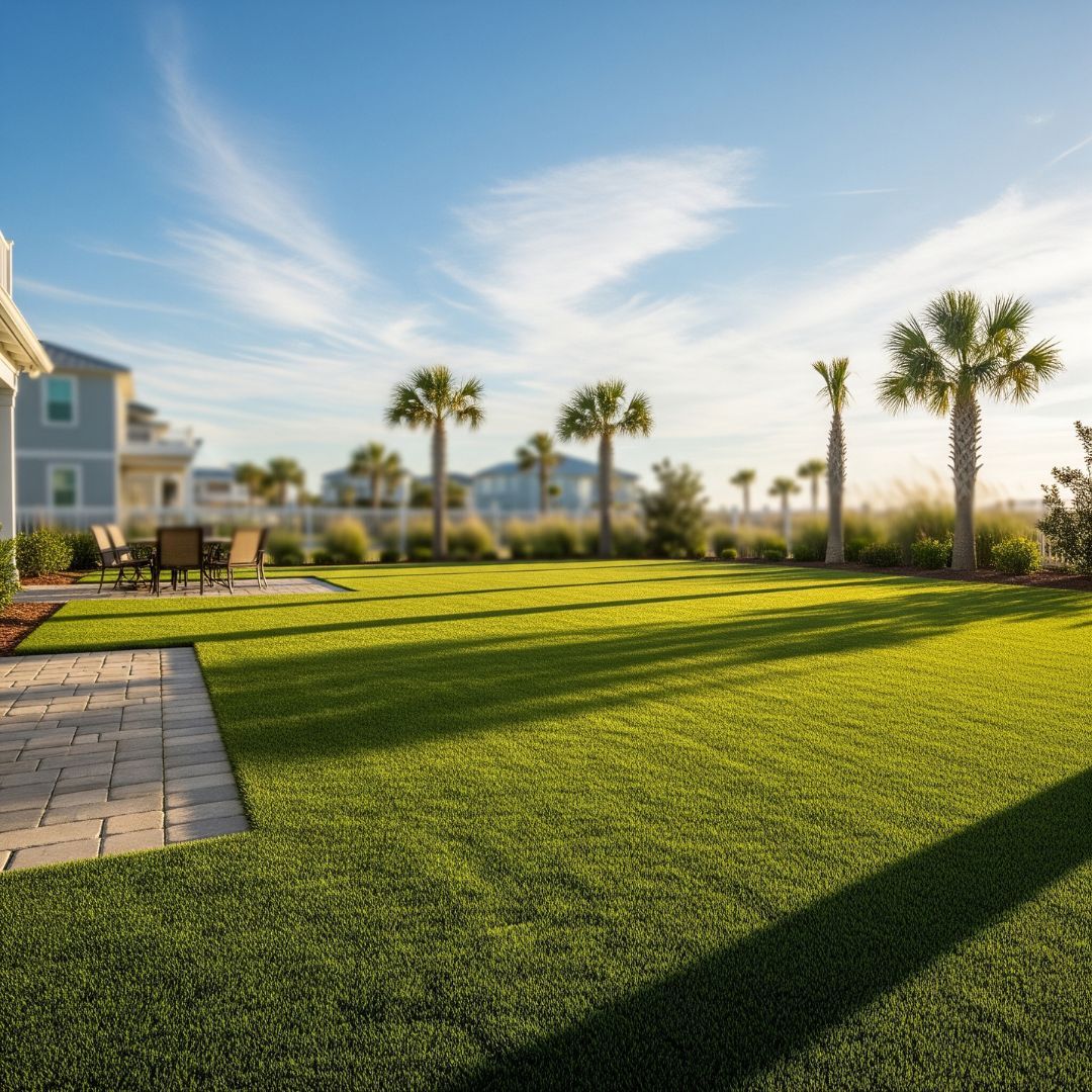 beautiful turf lawn