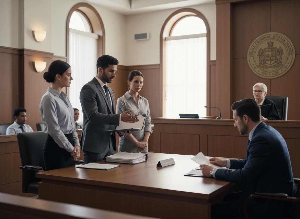 Lawyers in a Courtroom