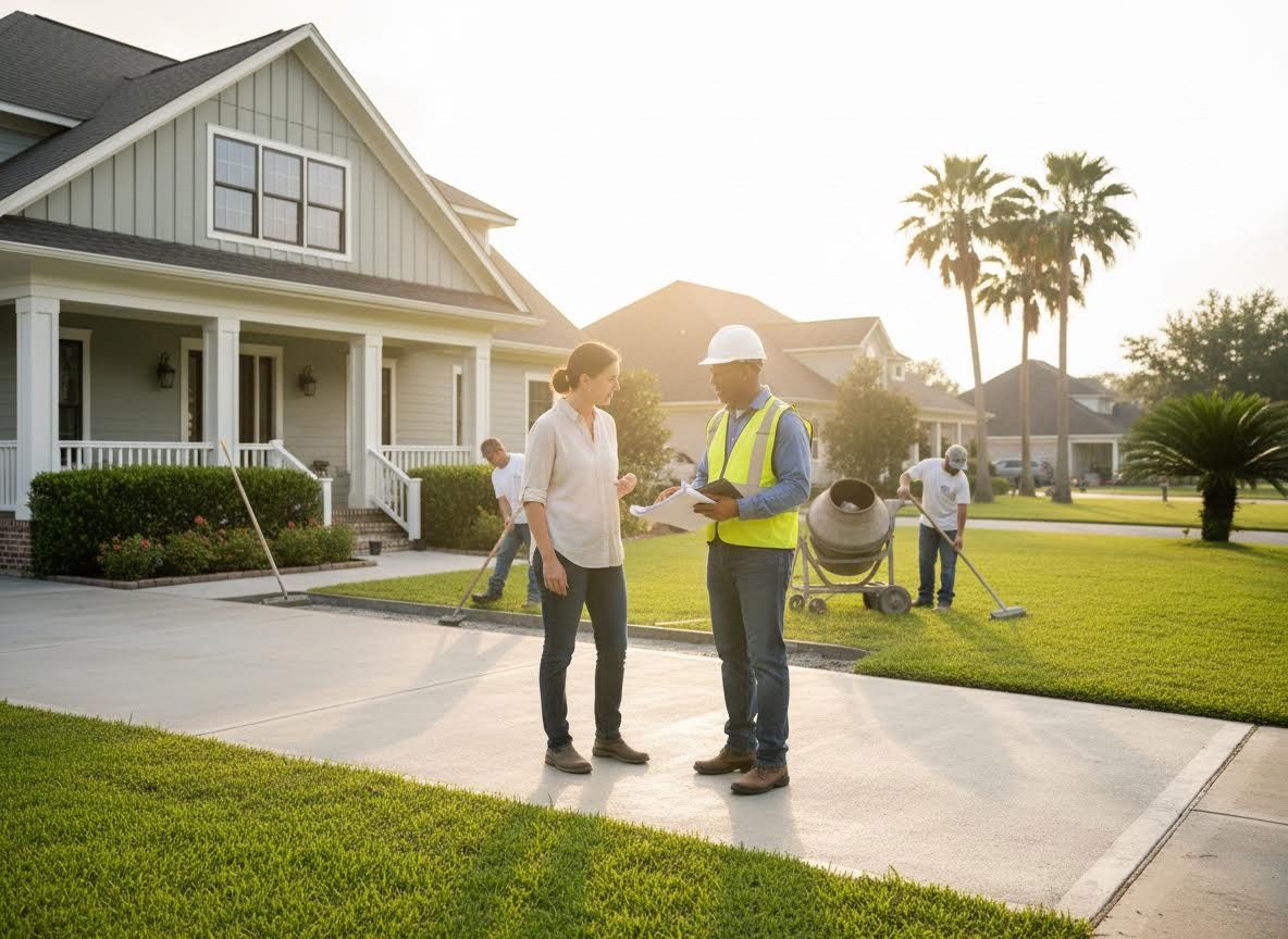 Homeowner Consults with Contractor