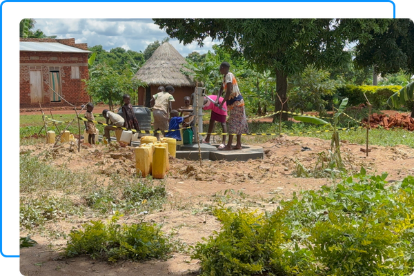 People around the water well People around the water well