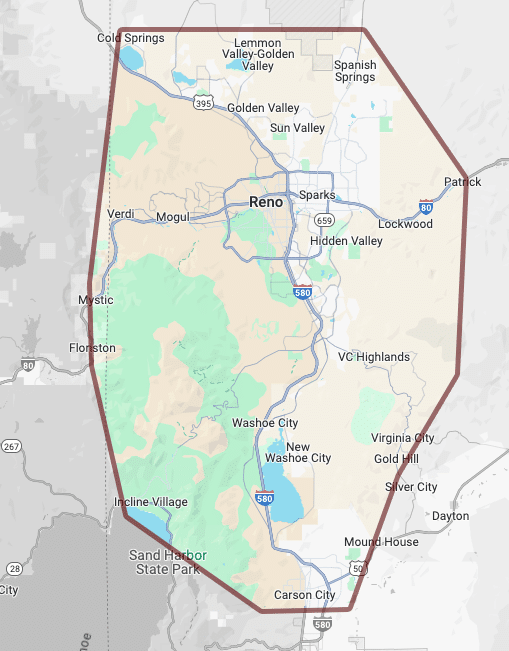 Areas We Service Map
