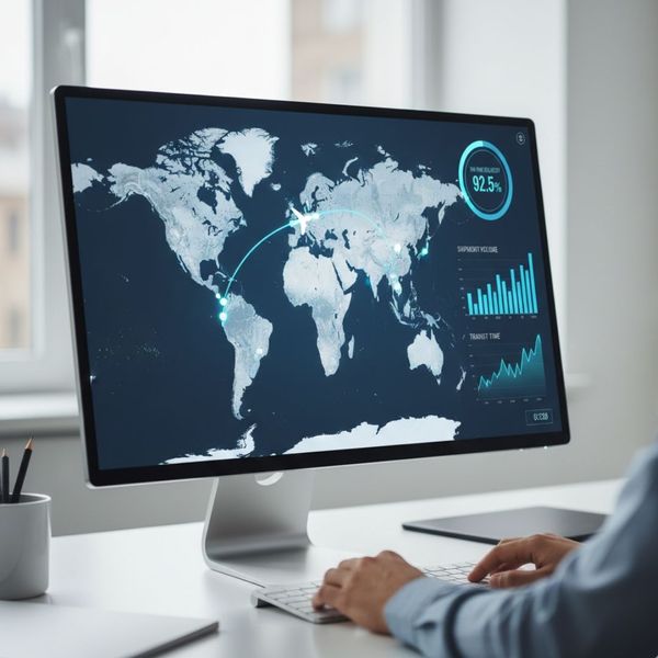 computer software showing tracking of shipments 