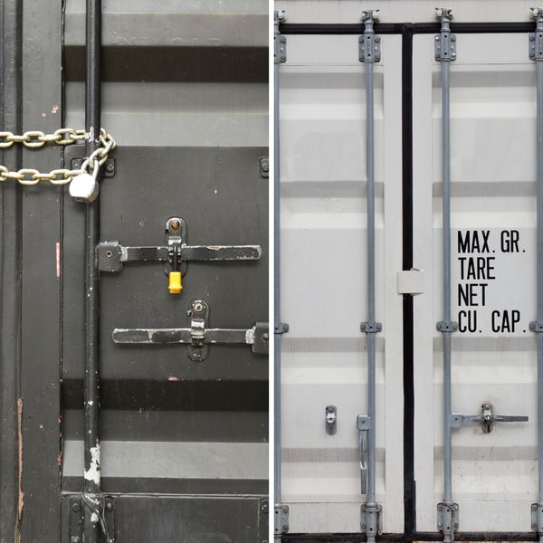 Locked Cargo containers Locked Cargo containers
