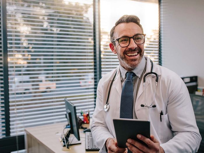Happy doctor