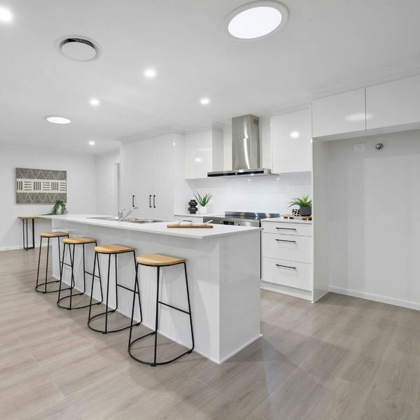 kitchen with large island