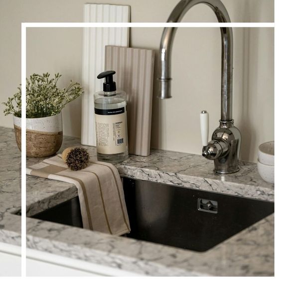 a newly installed sink Kitchen Sinks.jpg
