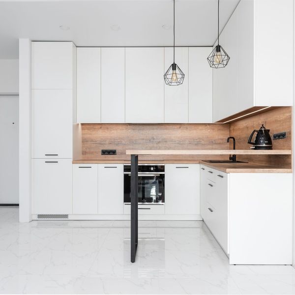 white cabinets