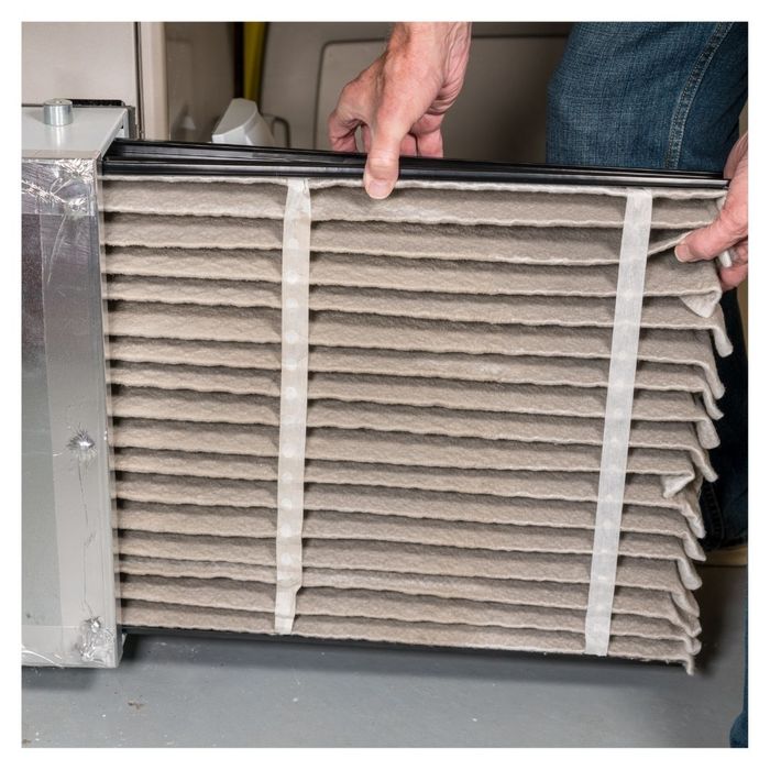 dirty filter in a furnace restricting airflow