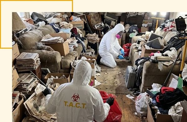 cleaning a hoarder's home