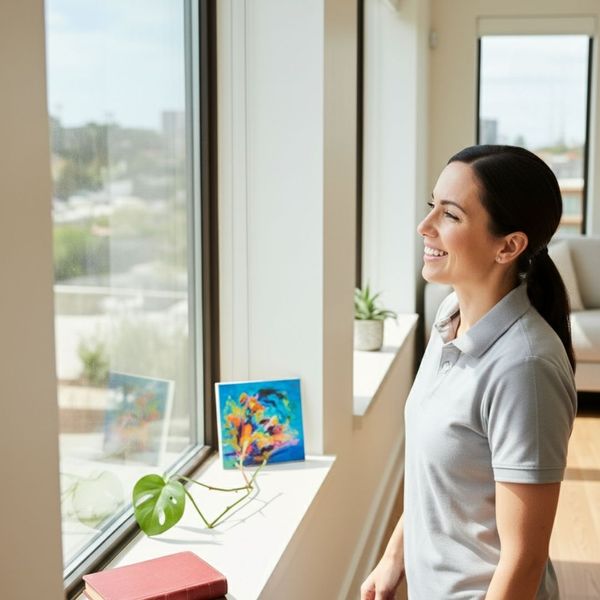 looking out the window