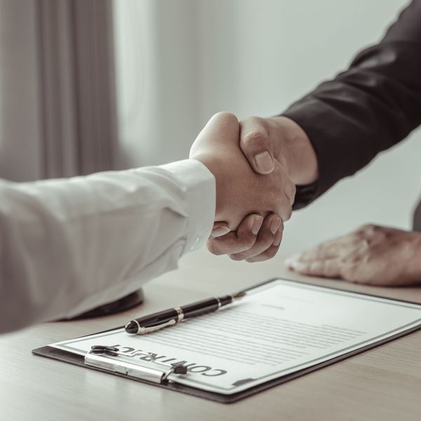 Shaking hands