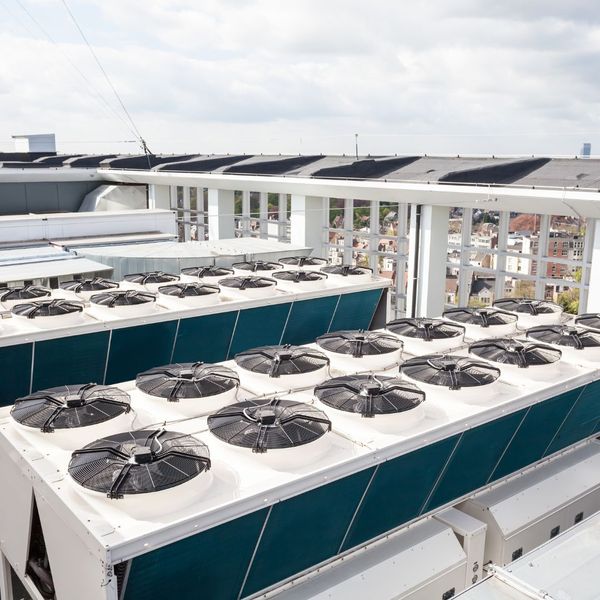 Exhaust fans on a commercial building