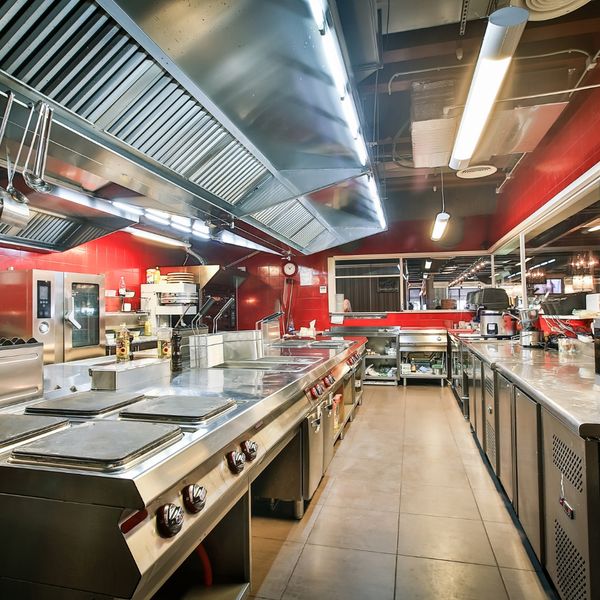 Clean restaurant kitchen