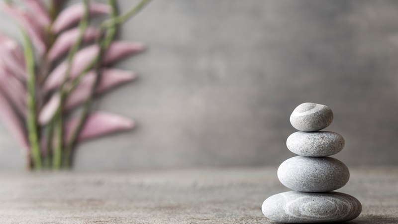 stacked meditative rocks