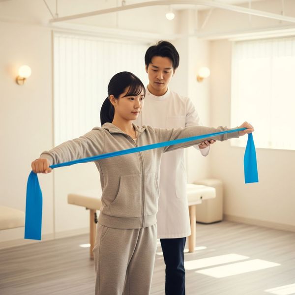 woman stretching with pt