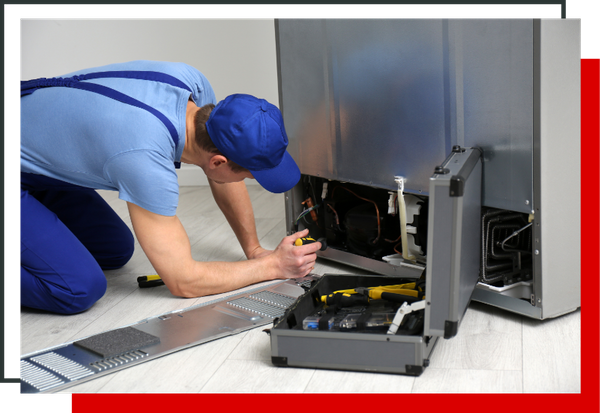 technician working on a furnace