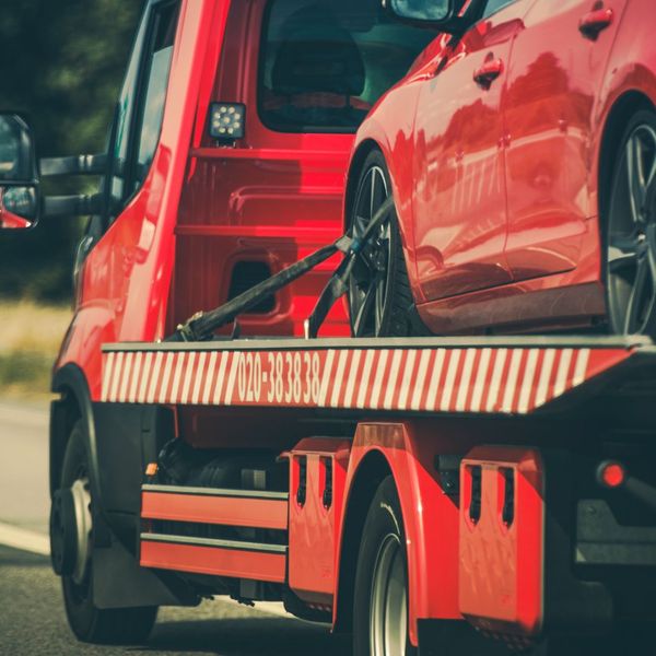 car being towed