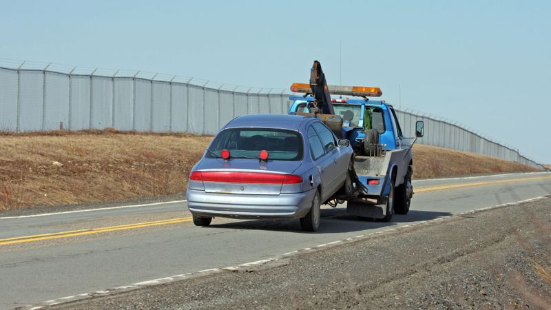 car being towed