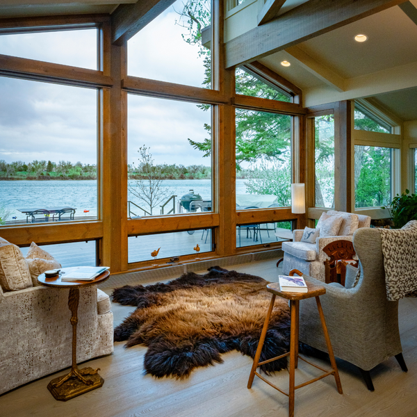 bison hide as rug in living room bison hide as rug in living room