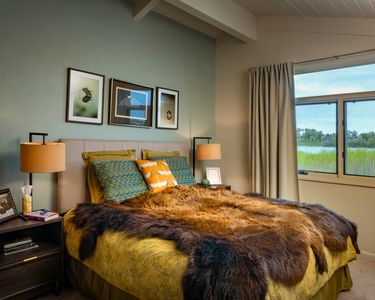 bison hide on bed