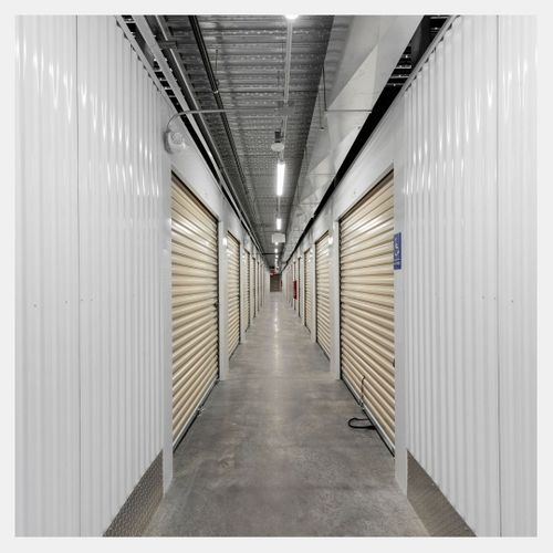 hallway of storage units