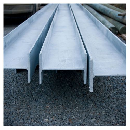 closeup of steel construction materials