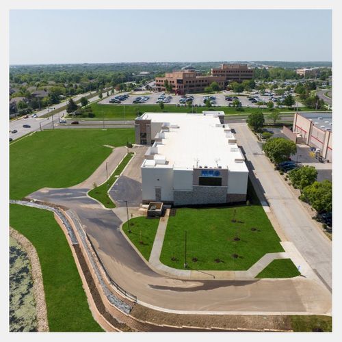 aerial view of storage facility