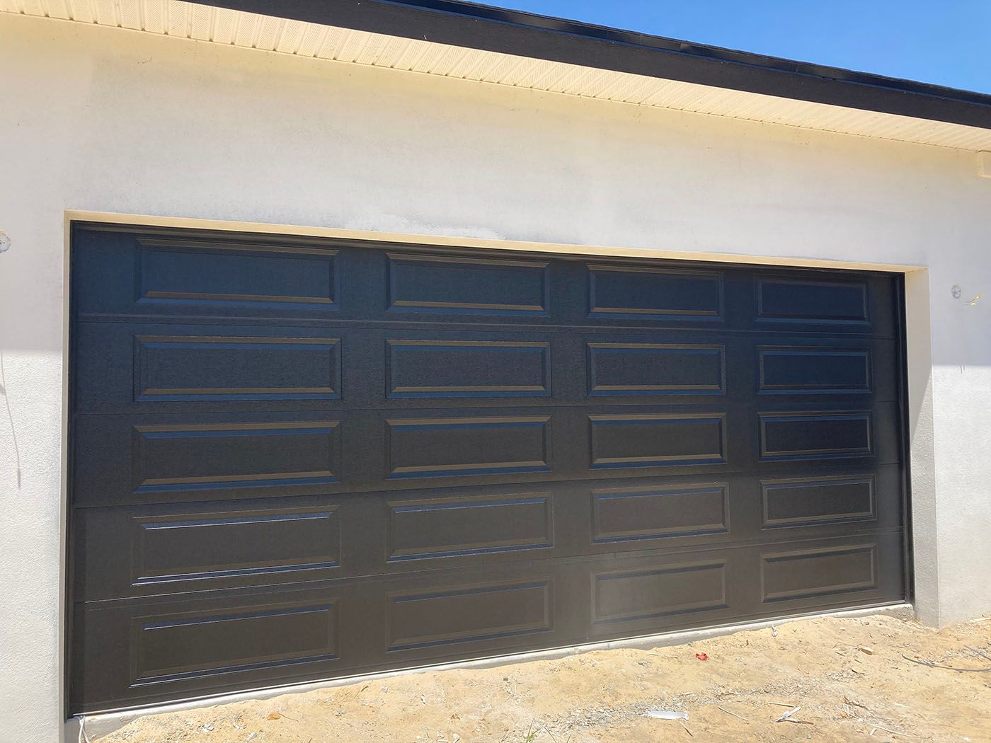 Dark garage door