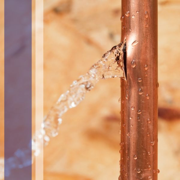 image of a burst pipe
