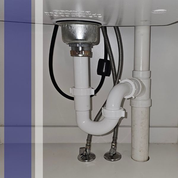New piping under a sink