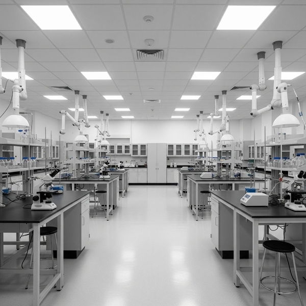A university science lab, looking sterile and immaculate. A university science lab, looking sterile and immaculate.